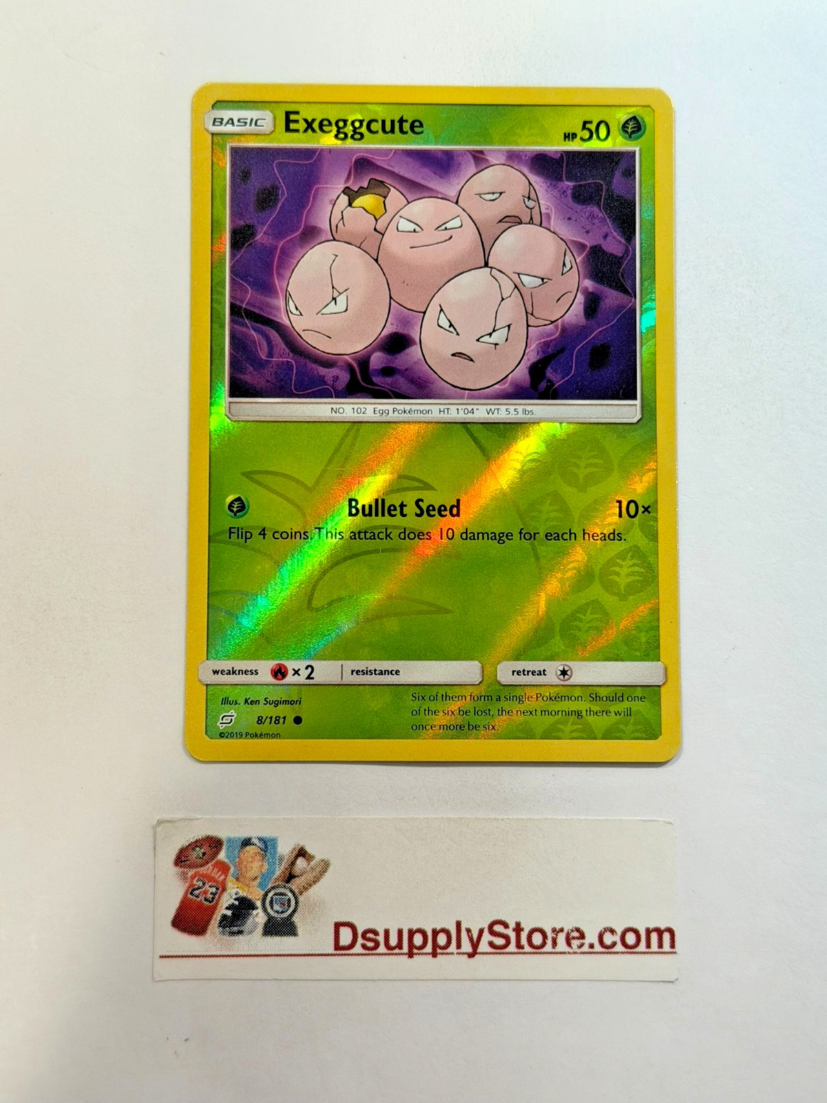 Exeggcute 8/181 Sm-Team Up Reverse Holo Pokemon FREE SHIPPING