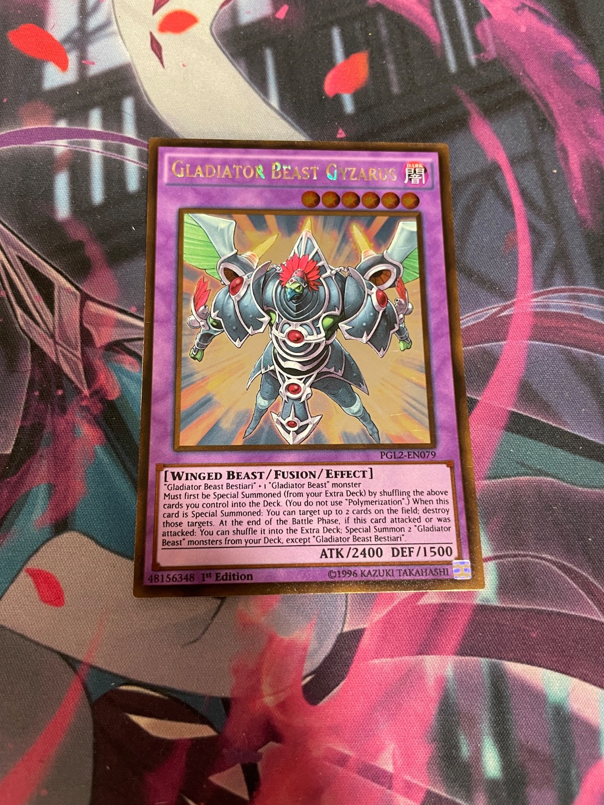 YUGIOH – GLADIATOR BEAST GYZARUS – PGL2 – 1ST ED – NM – GOLD RARE