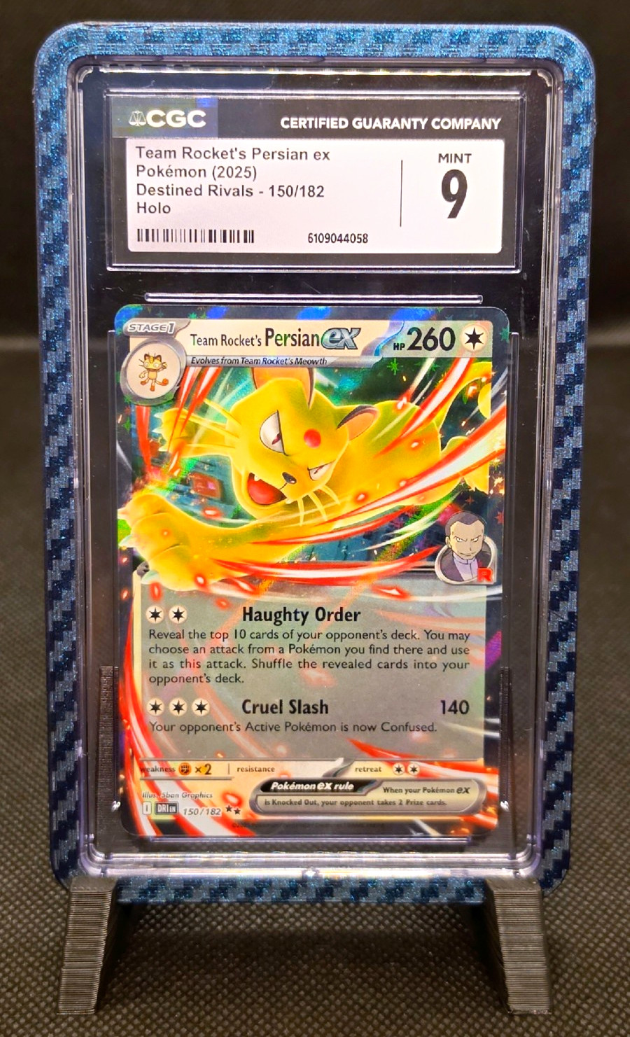 CGC 9 Team Rocket’s Persian ex 150/182 SV10 Destined Rivals EN Holo 2025