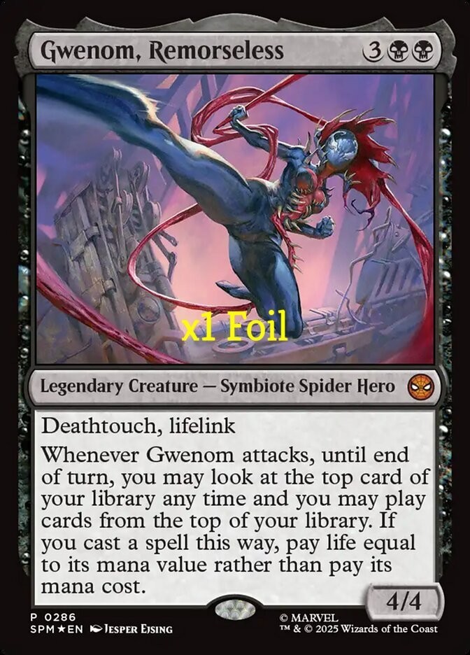 MTG Foil Promo Marvel Eternal-Legal SPM Gwenom, Remorseless MINT