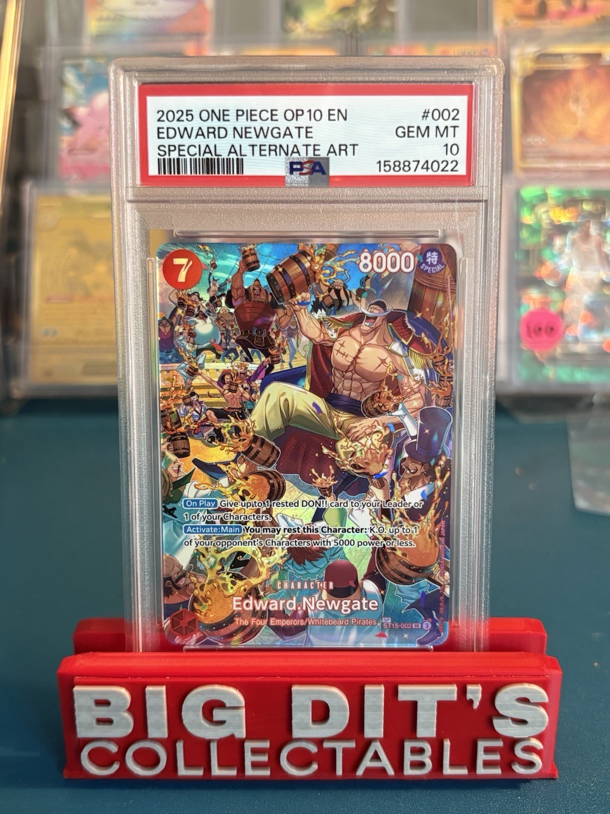 2025 ONE PIECE OP10-ROYAL BLOOD SPECIAL ALTERNATE ART #002 EDWARD NEWGATE PSA 10