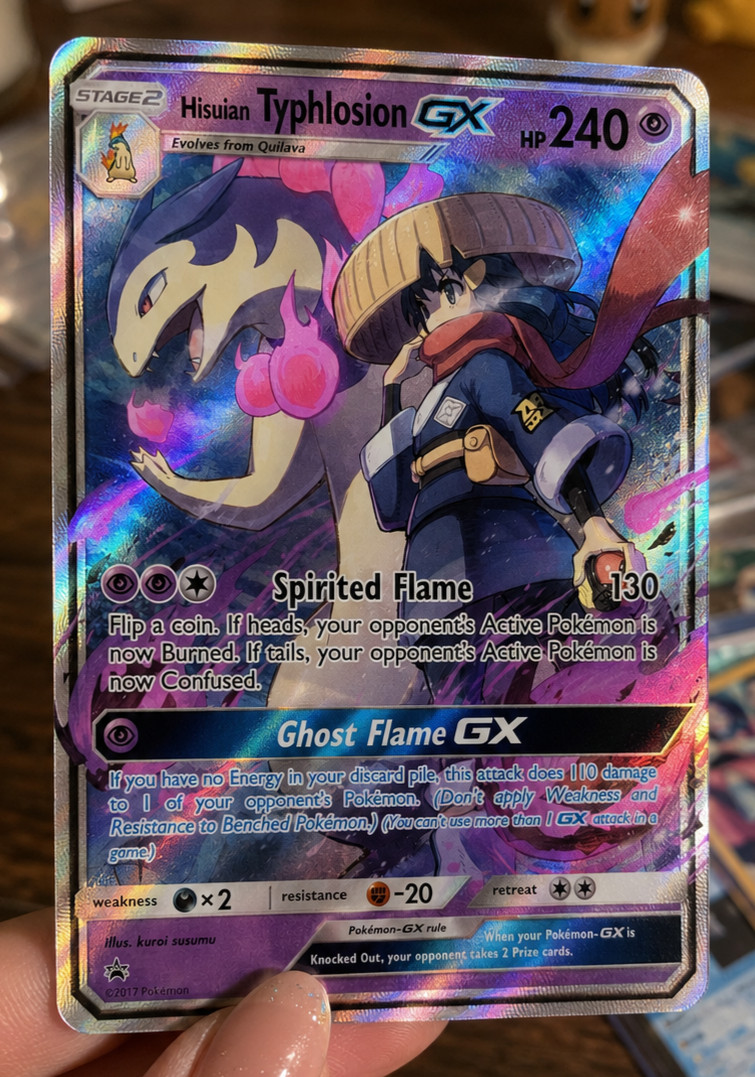 Custom Made: Hisiuan Typhlosion & Dawn GX Custom Card Print Fan Art