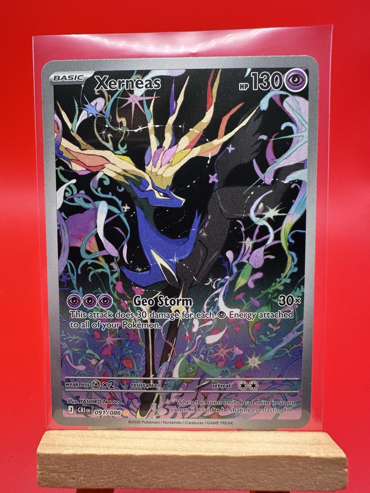 Pokémon TCG Xerneas EX 091/086 Ultra Rare Holo Card Chaos Rising