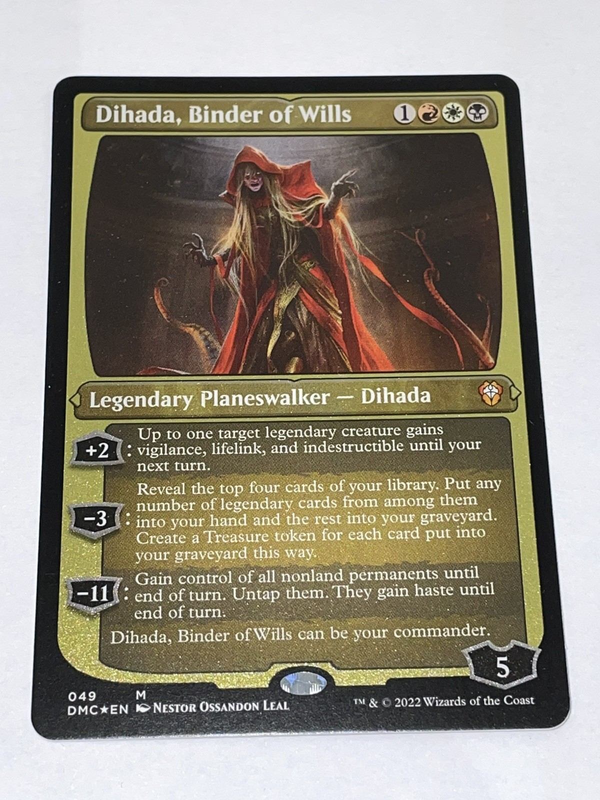 MTG – ETCHED FOIL THICK Dihada, Binder of Wills ~ Commander: Dominaria United