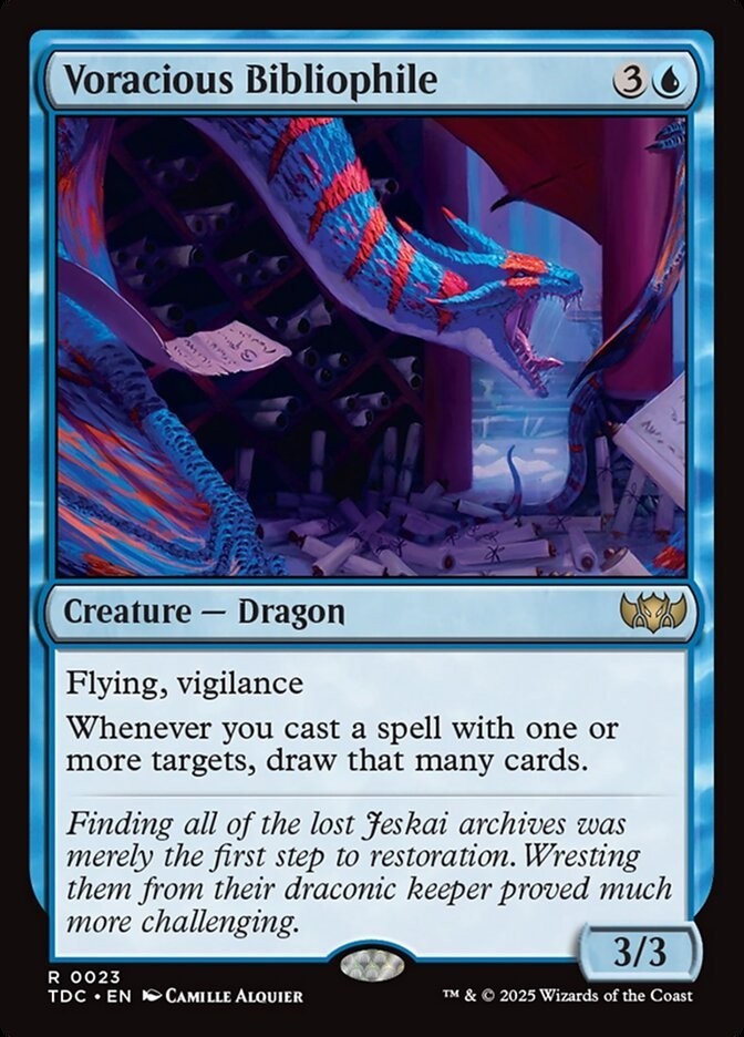 Voracious Bibliophile 0023 Non Foil Rare Tarkir Dragonstorm Commander MTG NM