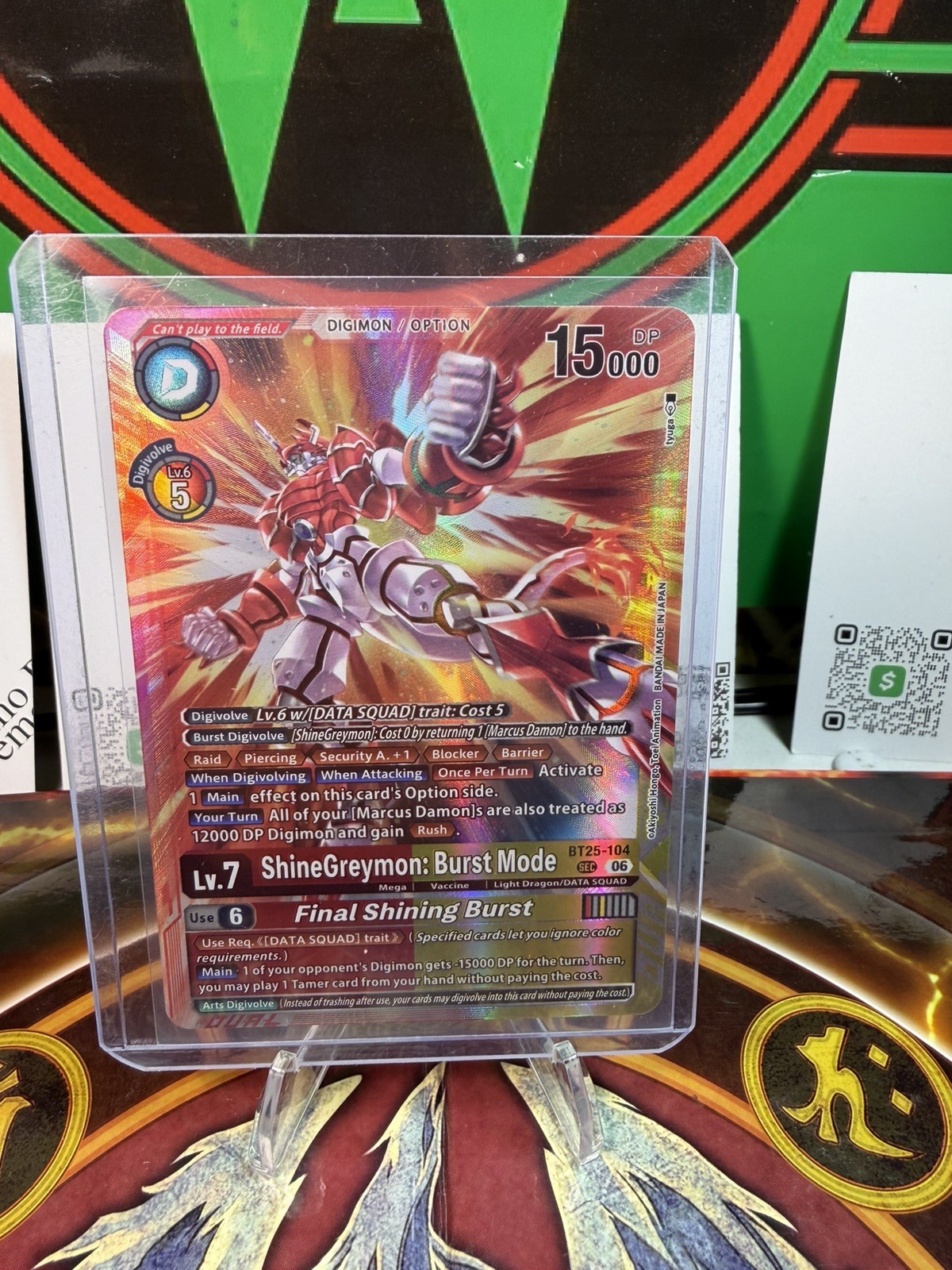 ShineGreymon: Burst Mode BT25-104 SEC – Dual Revolution – Digimon TCG