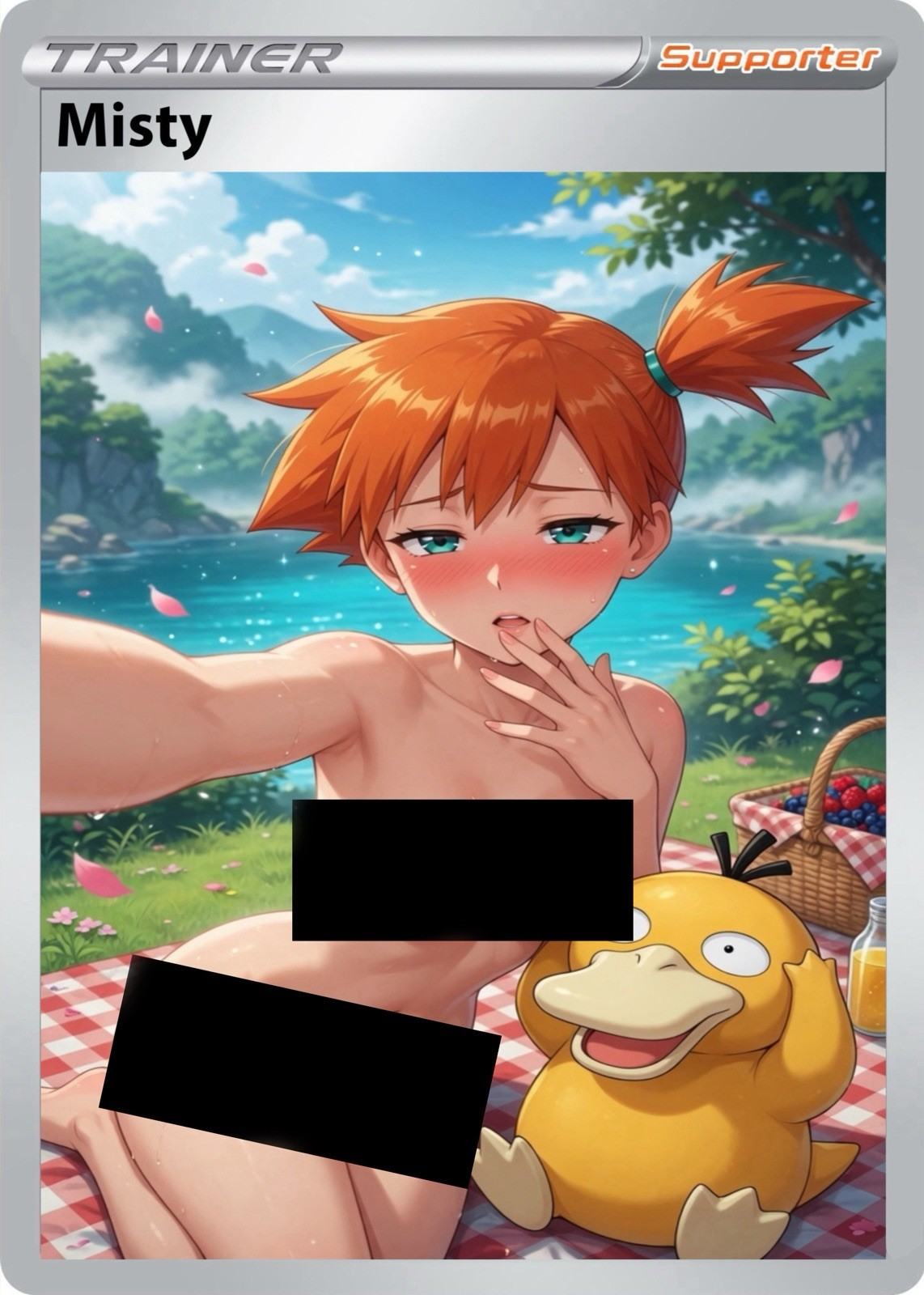 AlolanHype – Custom Misty Spicy Waifu Collectible Card Non-TCG Pokemon Anime