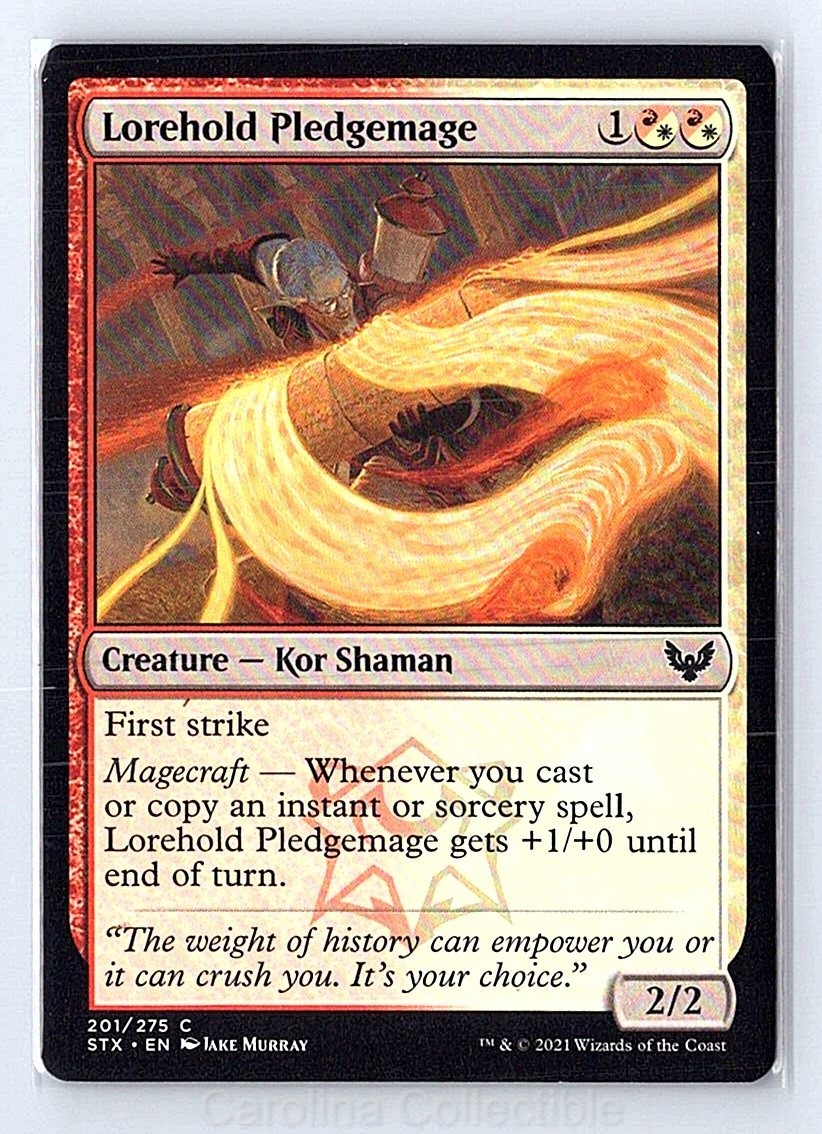 Lorehold Pledgemage NM/M – Strixhaven: School of Mages 201 Magic: The Gathering