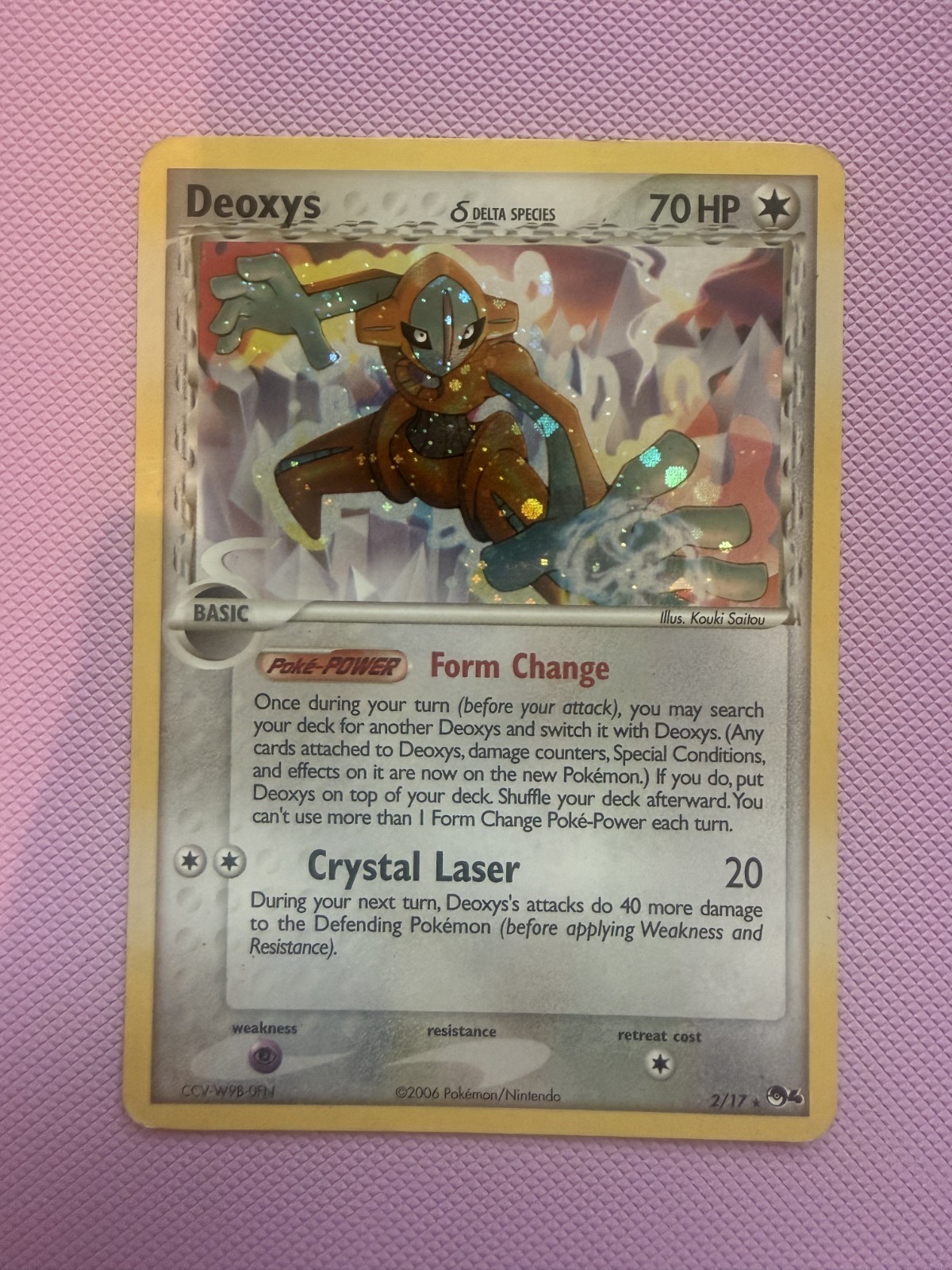 Deoxys (Delta Species) 2/17 POP Series 4 Holo DMG Clean Front