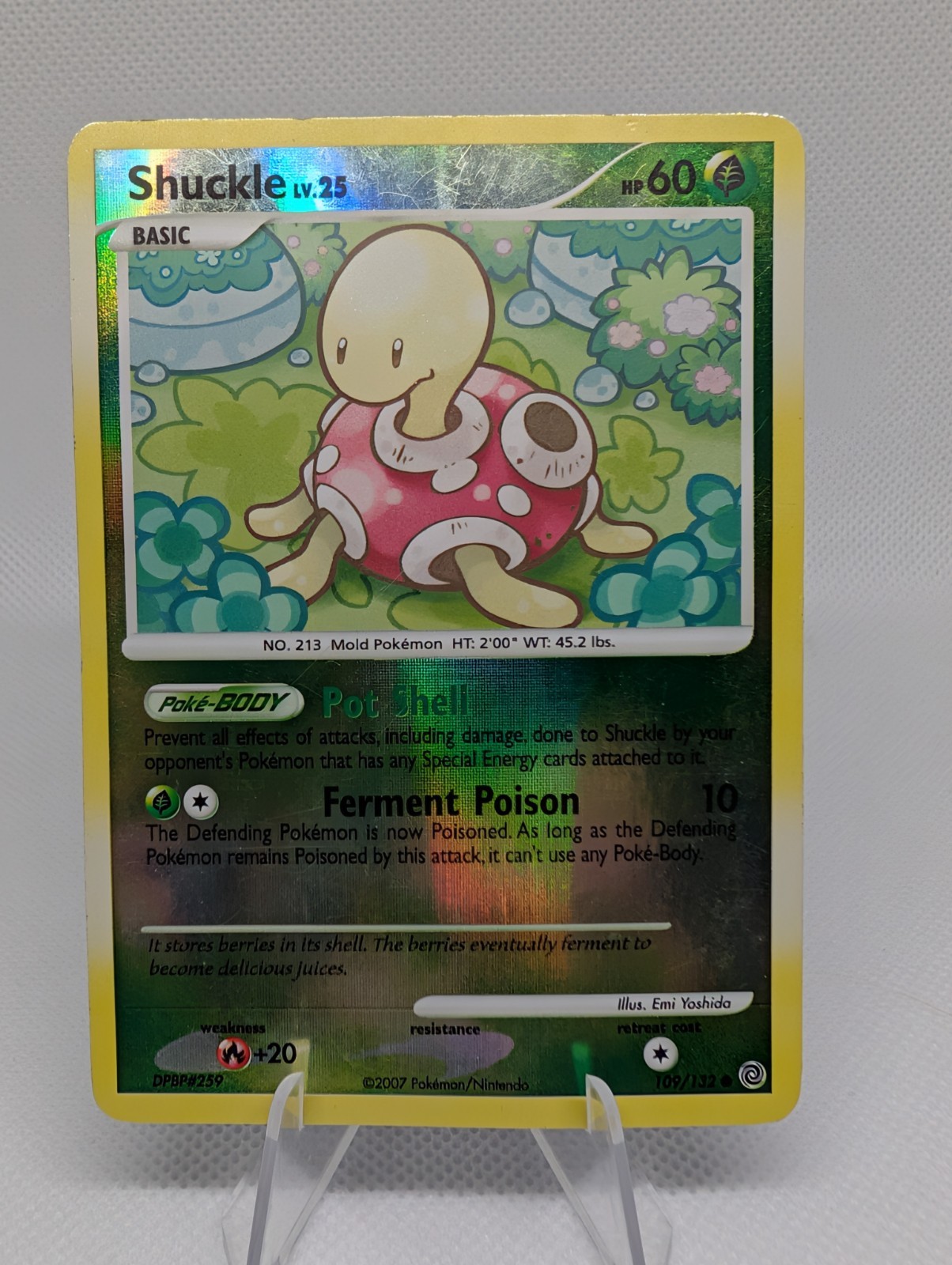 Shuckle 109/132 Reverse Holo Secret Wonders 2007 Pokemon Card MP