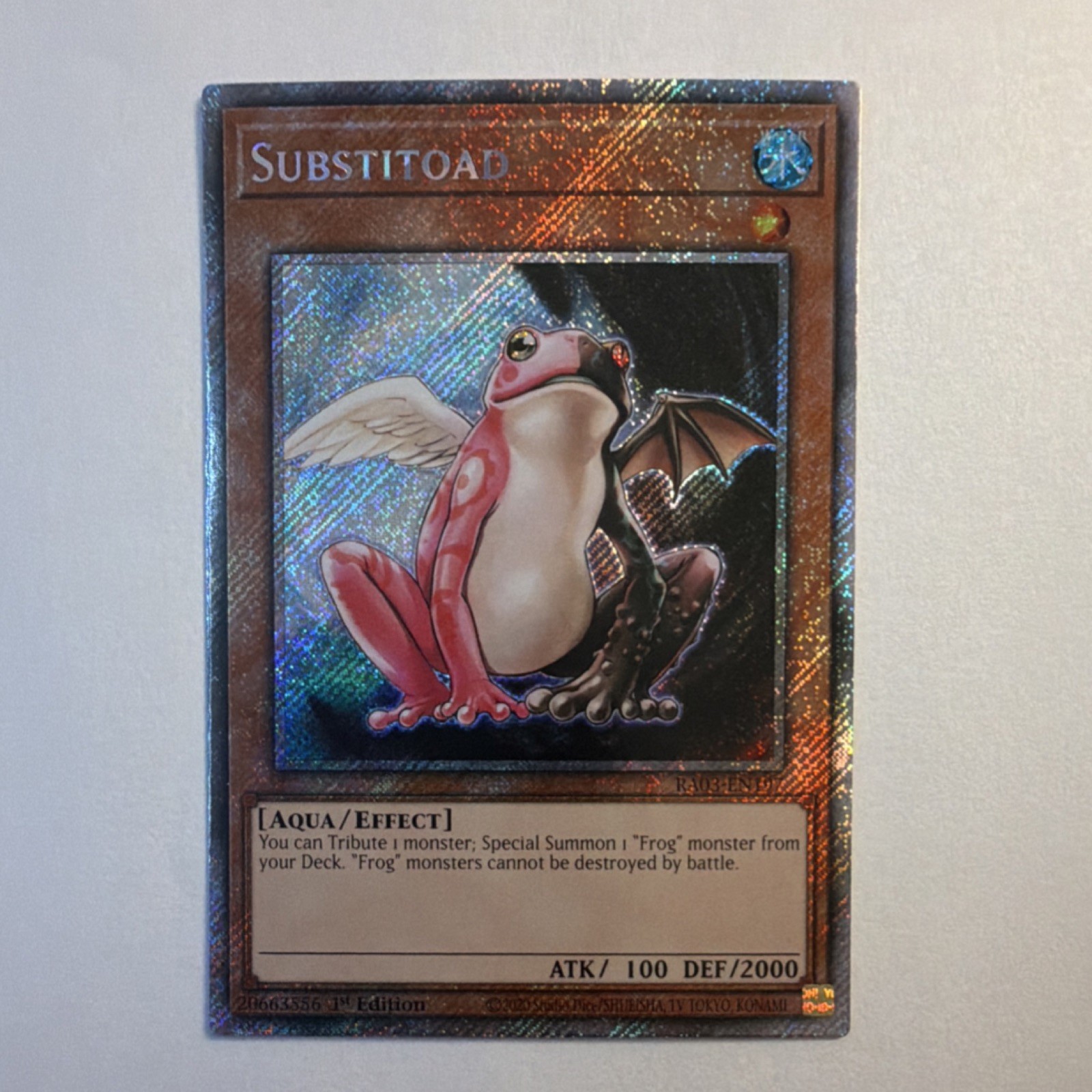Konami Yu-Gi-Oh! TCG Substitoad RA03-EN 1st Ed Secret Rare Foil