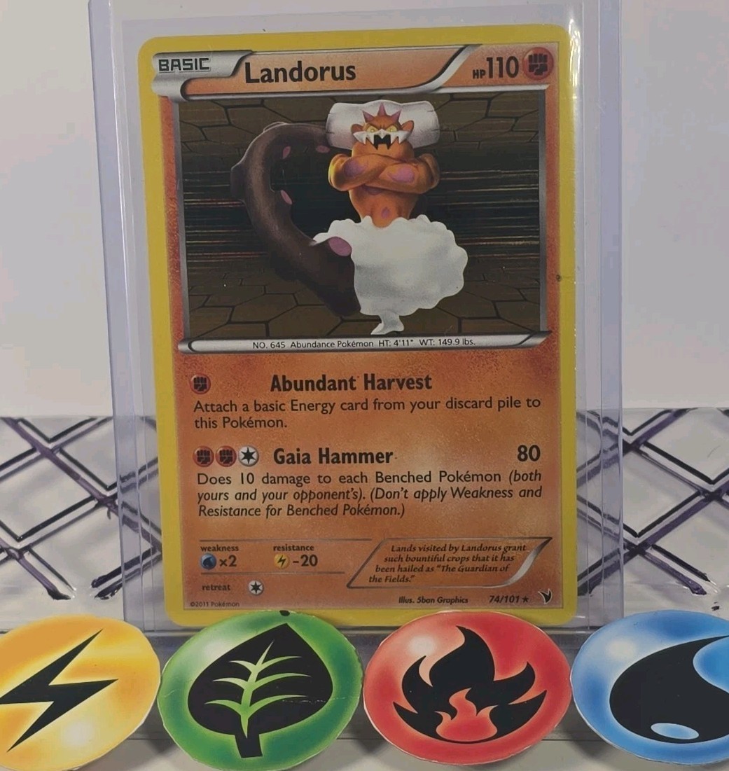 Pokémon TCG Landorus 74/101 Noble Victories Holo 2011 LP