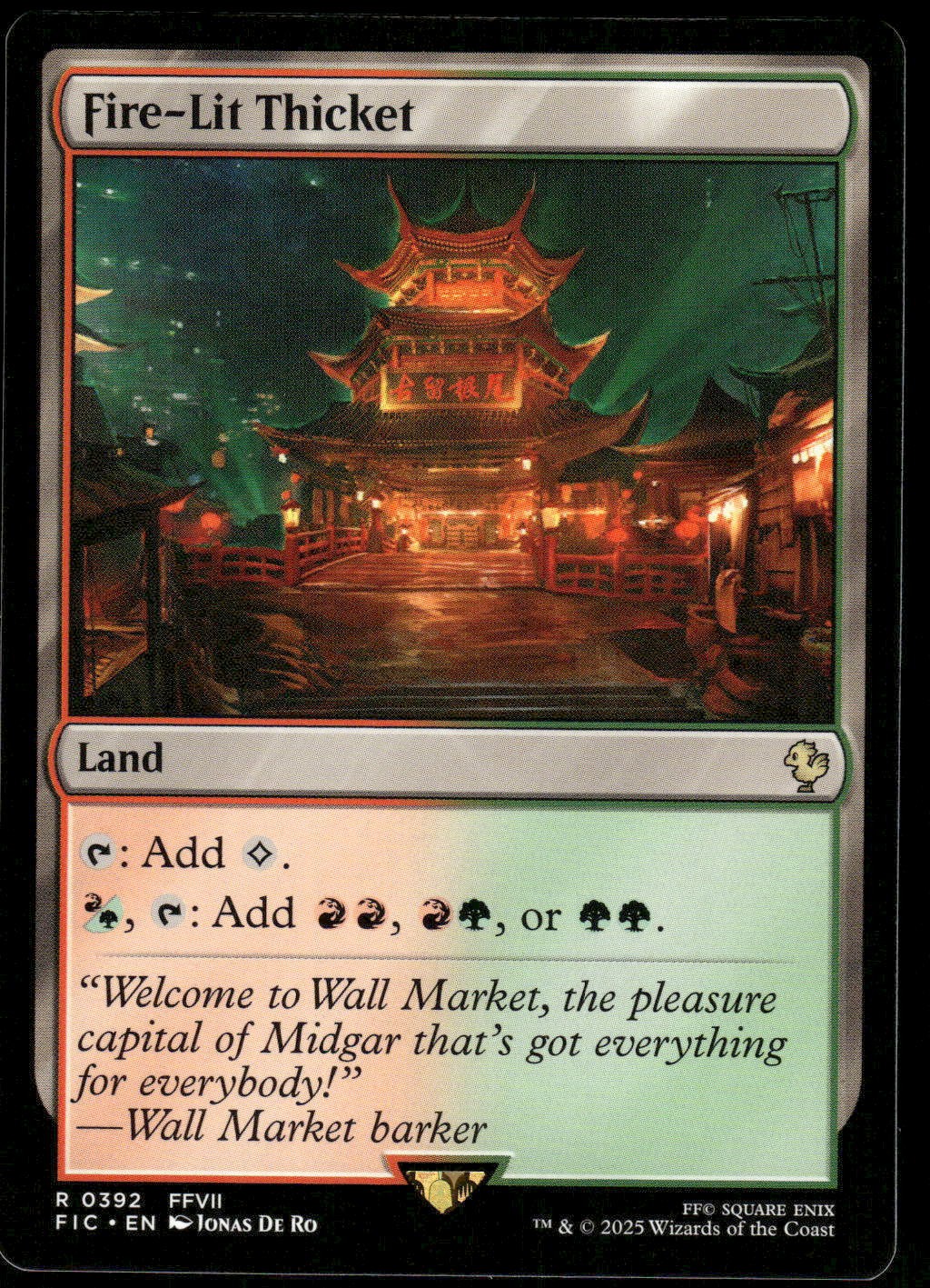 1x Fire-Lit Thicket – Commander: FINAL FANTASY – NM – MTG