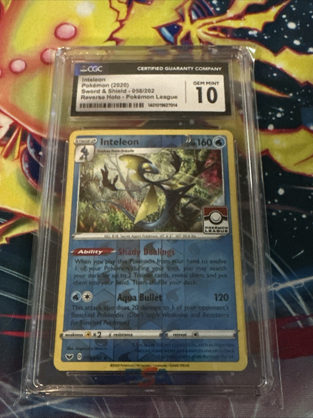 CGC 10 Inteleon 058/202 Pokemon TCG Sword & Shield League Promo LOW POP