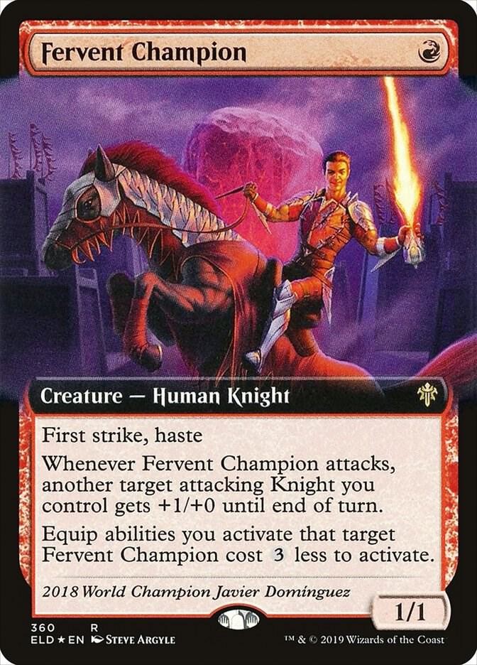 Fervent Champion (Extended Art) Throne of Eldraine LP 360
