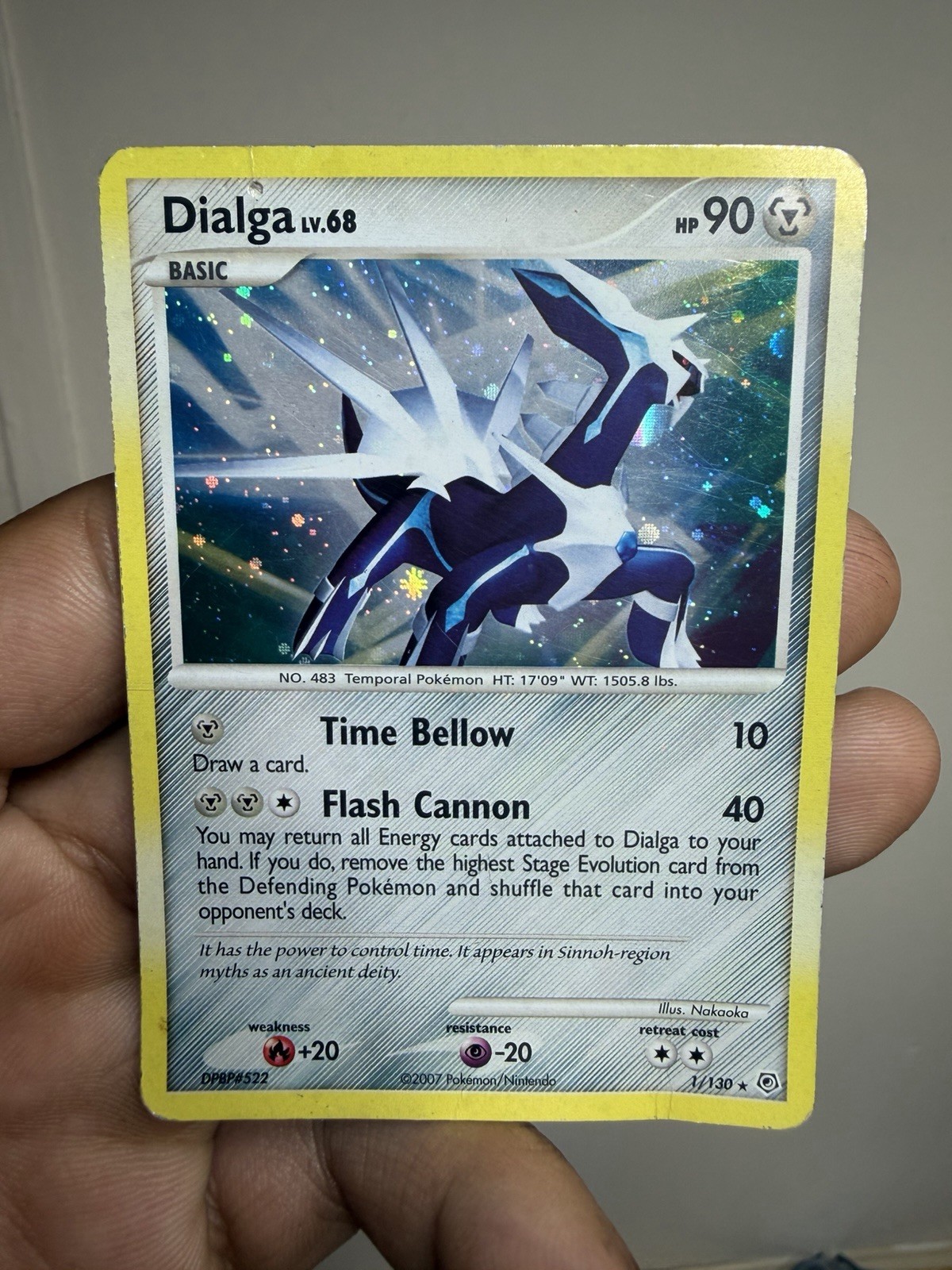 Pokémon TCG Dialga 1/130 Holo Rare Holo Bleed