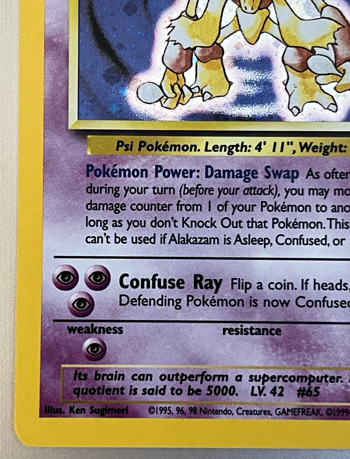 Alakazam Base Set 2 Holo Rare 1/130 Vintage Pokémon TCG Light Play/Near Mint