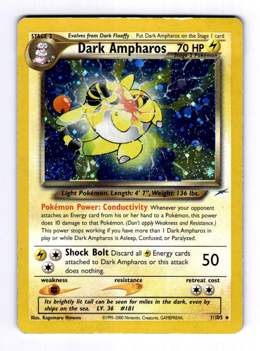 Dark Ampharos Neo Destiny #001 (2001) Holo MP Pokemon