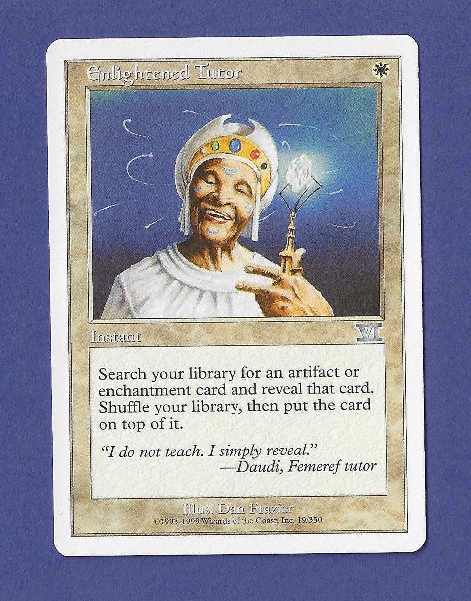 1999 Magic the Gathering – Enlightened Tutor – Sixth – 6th Edition MTG