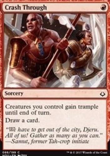 Crash Through Light Play, English Magic the Gathering MTG Hour of Devastation