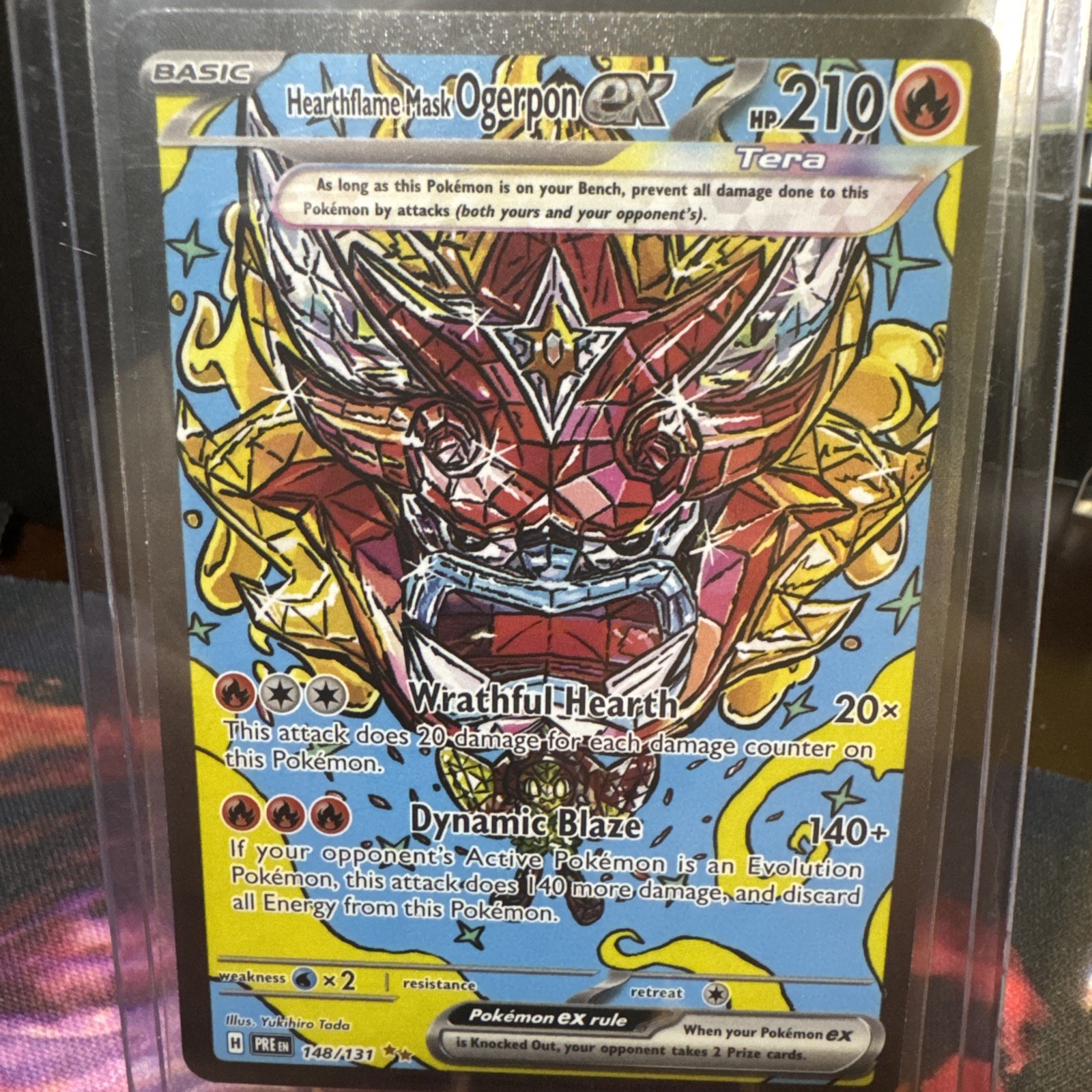 Hearthflame Mask Ogerpon ex 148/131 Prismatic Evolutions SIR Full Art Holo NM