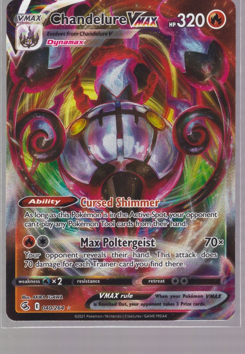 CHANDELURE VMAX 040/264 HOLO FUSION STRIKE POKEMON AKIRA EGAWA
