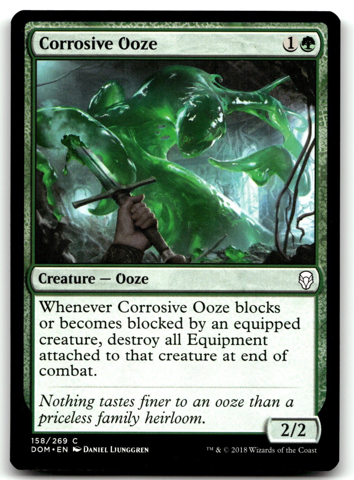 Corrosive Ooze MTG DOM 158 Green Daniel Ljunggren