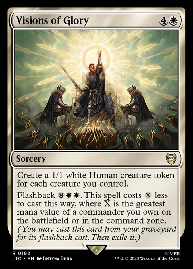 Visions of Glory 0182 Non Foil Rare LOTR Commander MTG Near Mint
