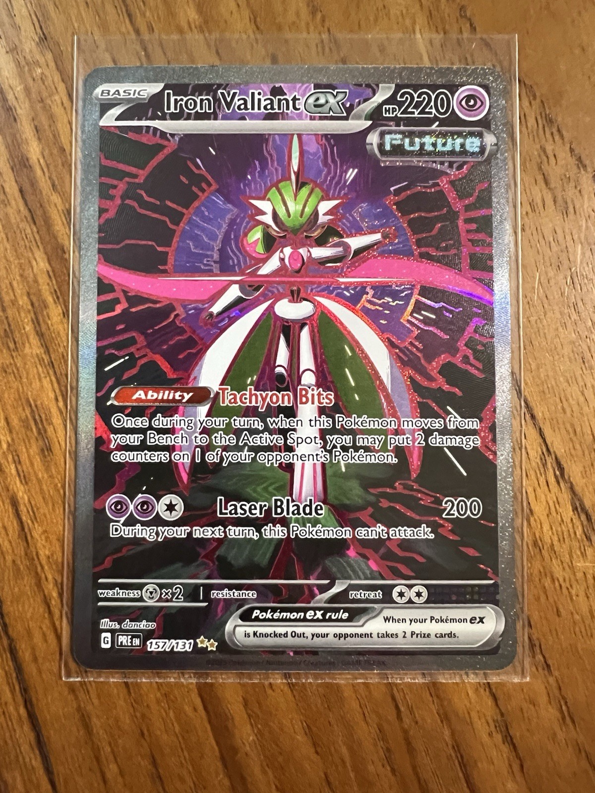 Pokémon Iron Valiant EX SIR 157/131 From Prismatic Evolutions