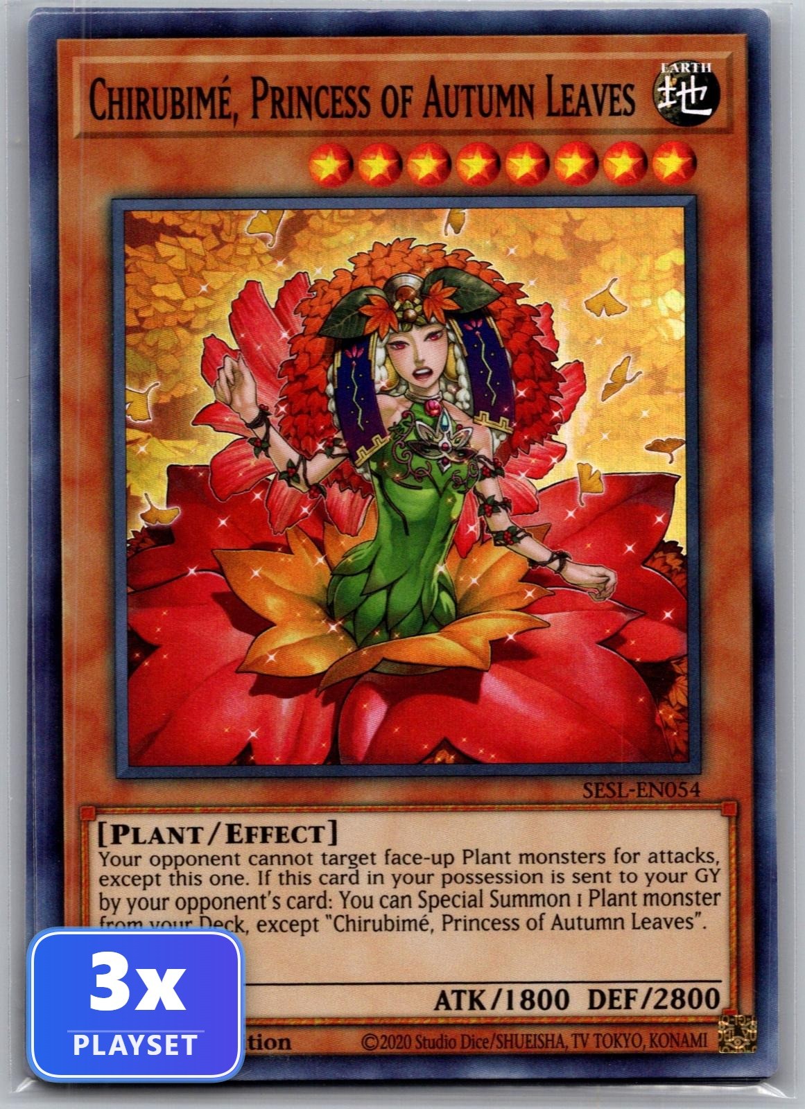 3x Chirubime, Princess of Autumn Leaves SESL-EN054 SR 1st Edition NM