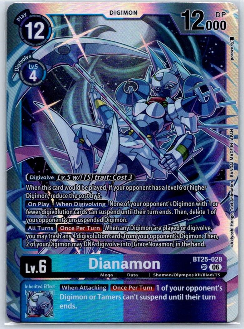 Dianamon Foil Dual Revolution BT25-028 SR NM Digimon Card