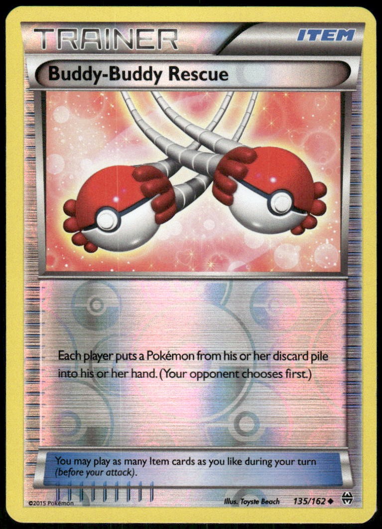Pokemon BREAKthrough Buddy-Buddy Rescue 135/162 Uncommon REVERSE HOLO Near Mint