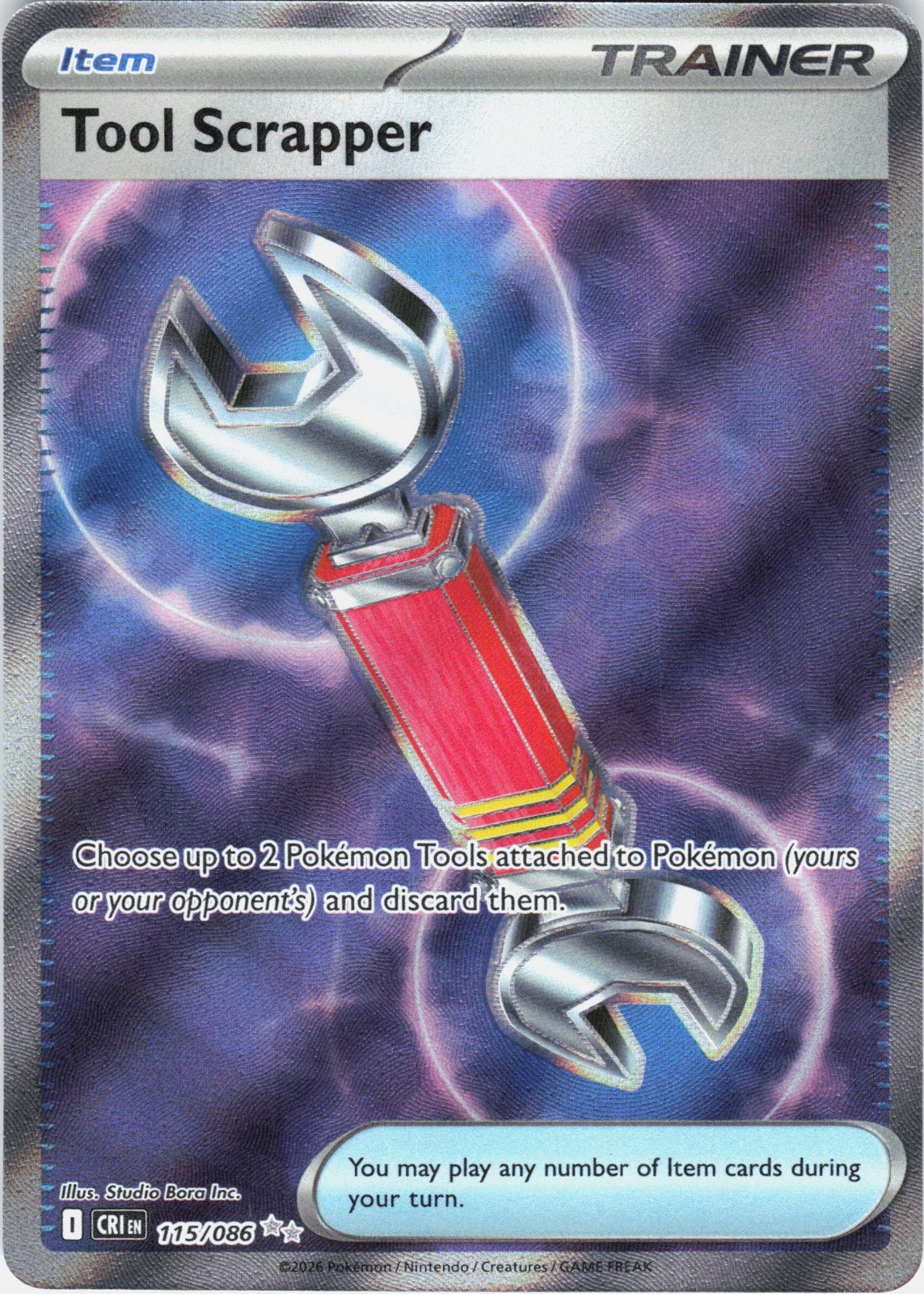 Tool Scrapper Holo Ultra Rare ME04: Chaos Rising 115/086 NM