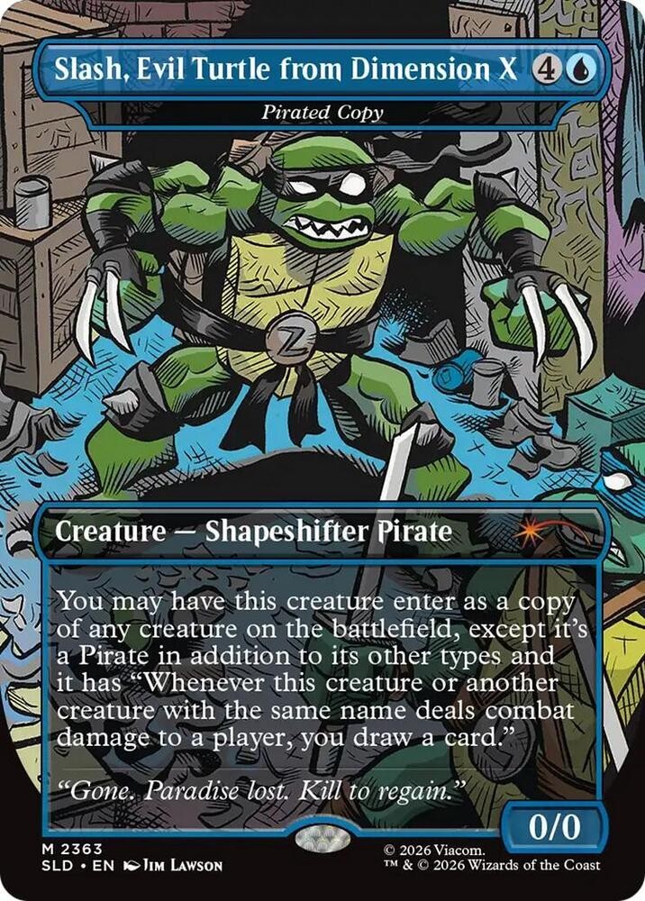 NM MTG FOIL SLASH EVIL TURTLE FROM DIMENSION X PIRATED COPY SECRET LAIR