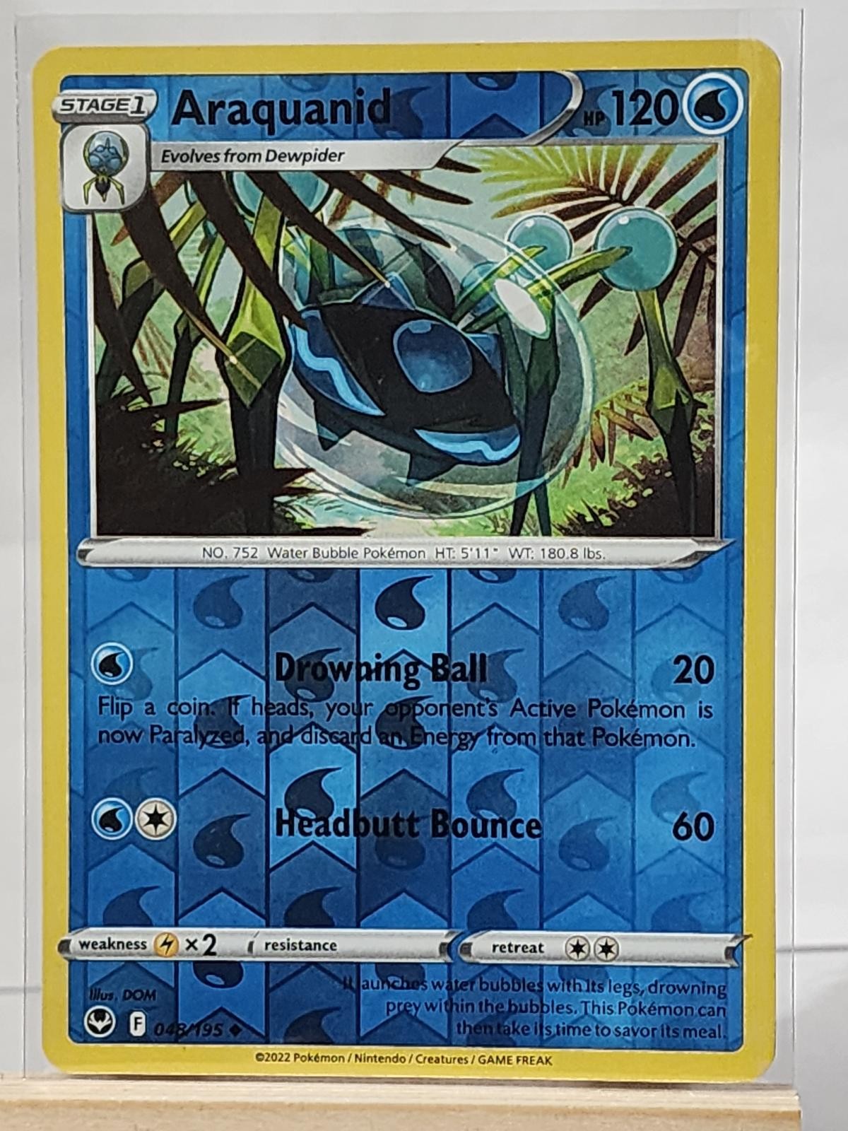 Araquanid 048/195 Uncommon Silver Tempest Pokemon Reverse Holo Near Mint