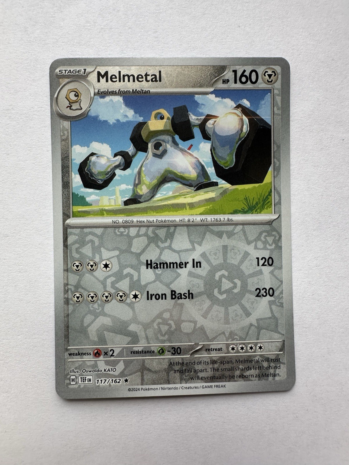 MELMETAL – 117 / 162 – Reverse Holo – NM – Temporal Forces