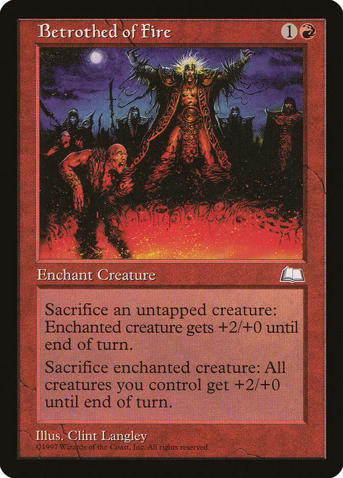1997 Betrothed of Fire Weatherlight Magic the Gathering MTG Common NM