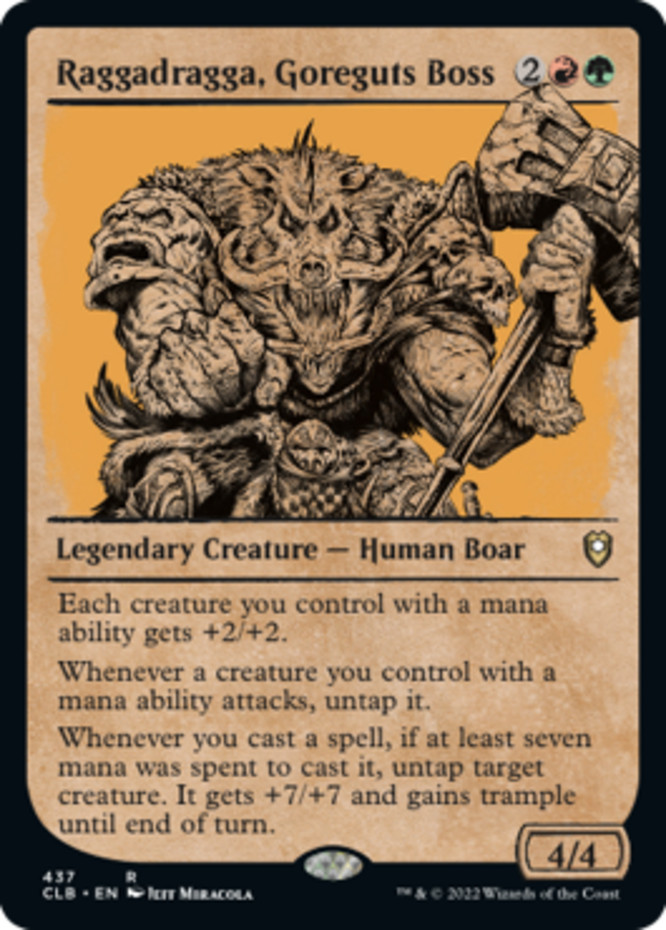 x1 Raggadragga, Goreguts Boss – Foil – Showcase R MTG Commander Legends: Battle