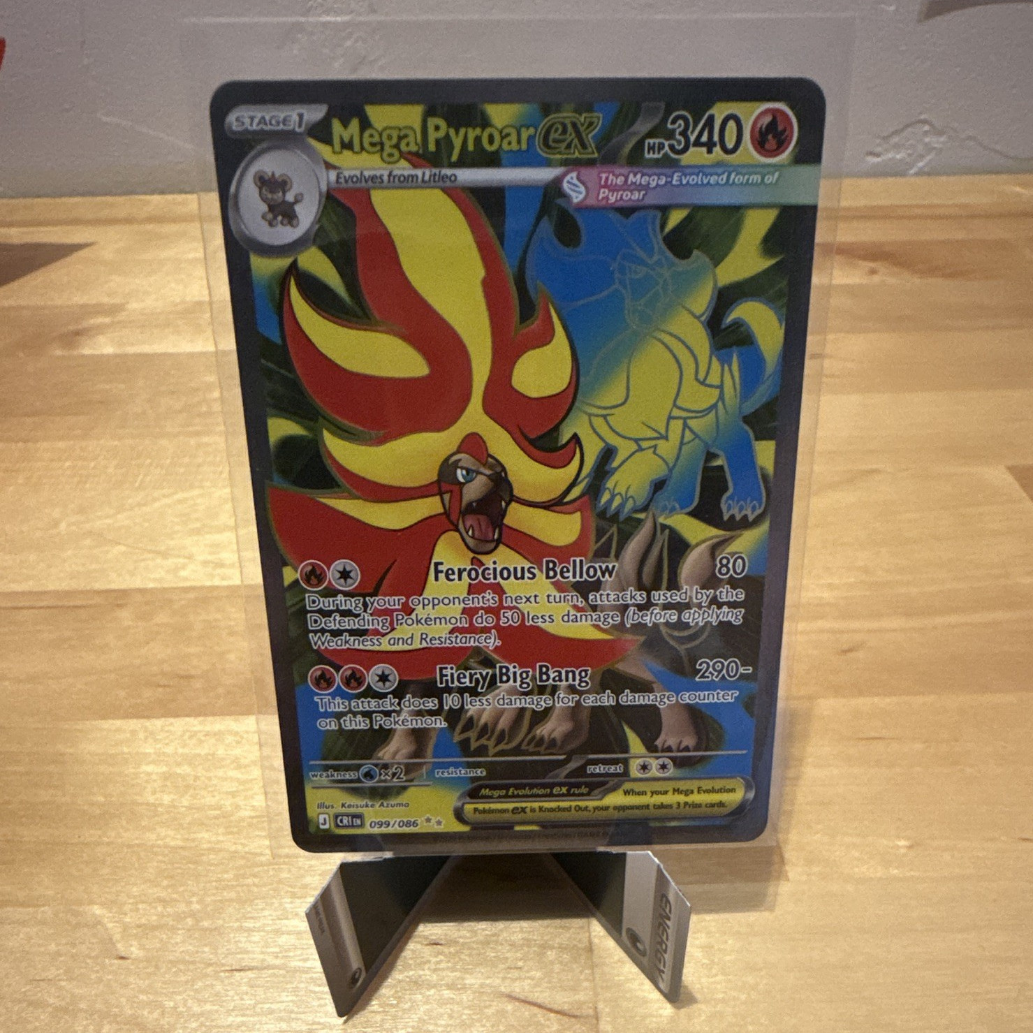 Mega Pyroar EX 099/086 Evolutions Holo Ultra Rare 340 HP English 2016