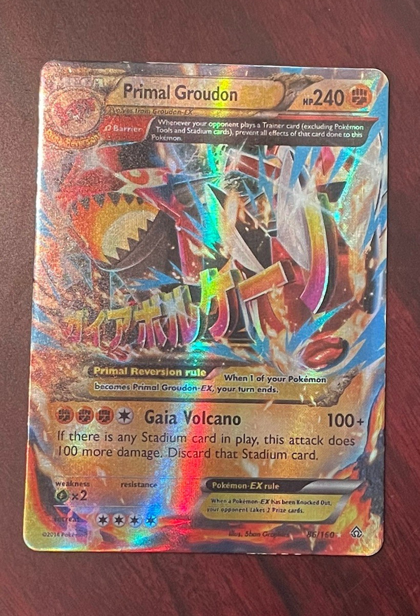 Pokemon TCG XY Primal Clash Primal Groudon-EX 86/160 Holo UR 2015 240HP