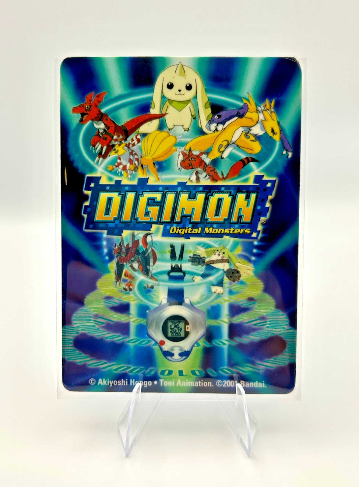 2001 Digimon Digital Monsters Card Play Card Plastic Credit Card Style Digimon