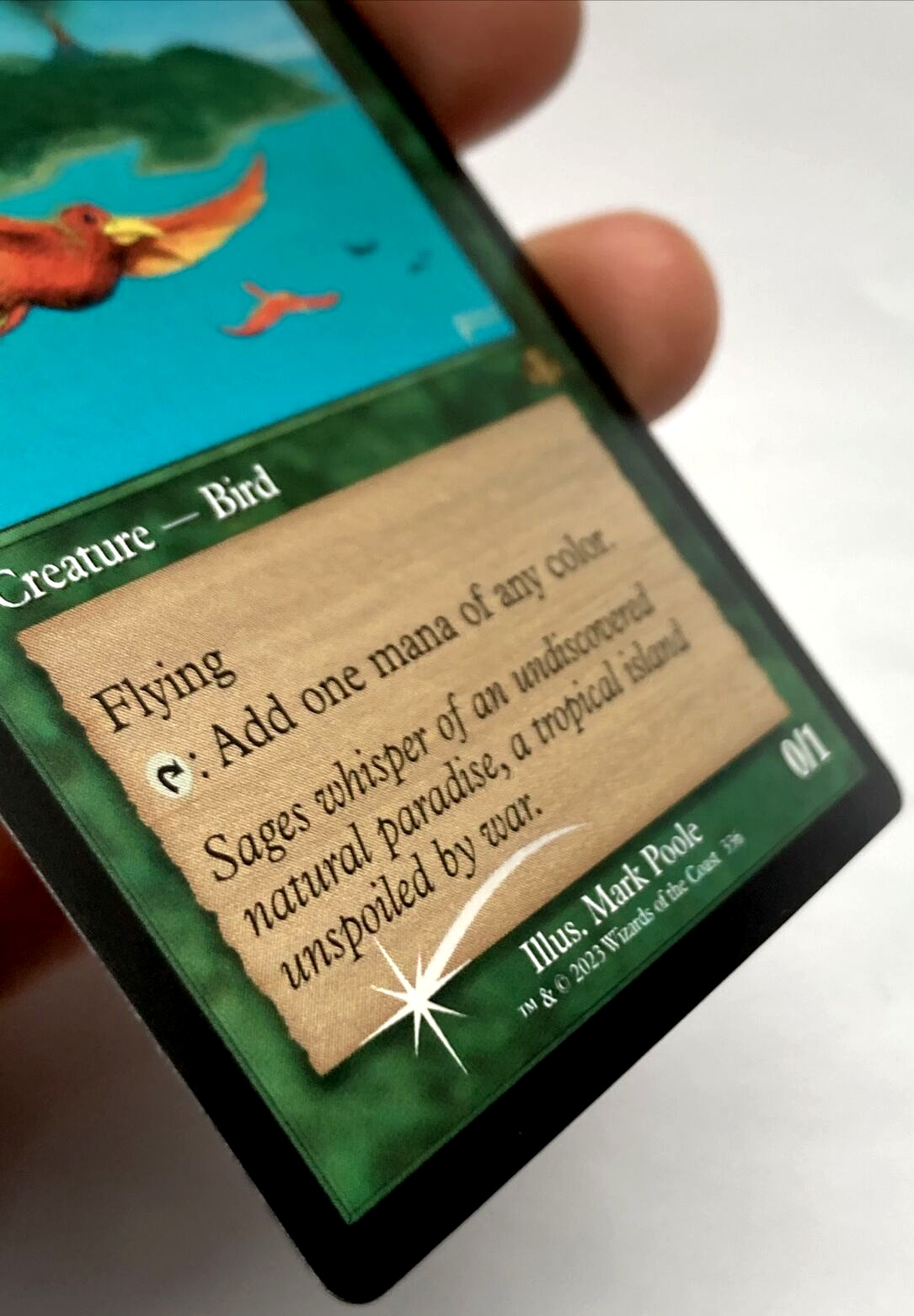 MTG Birds of Paradise *RETRO FRAME FOIL* Dominaria Remastered 336 NM