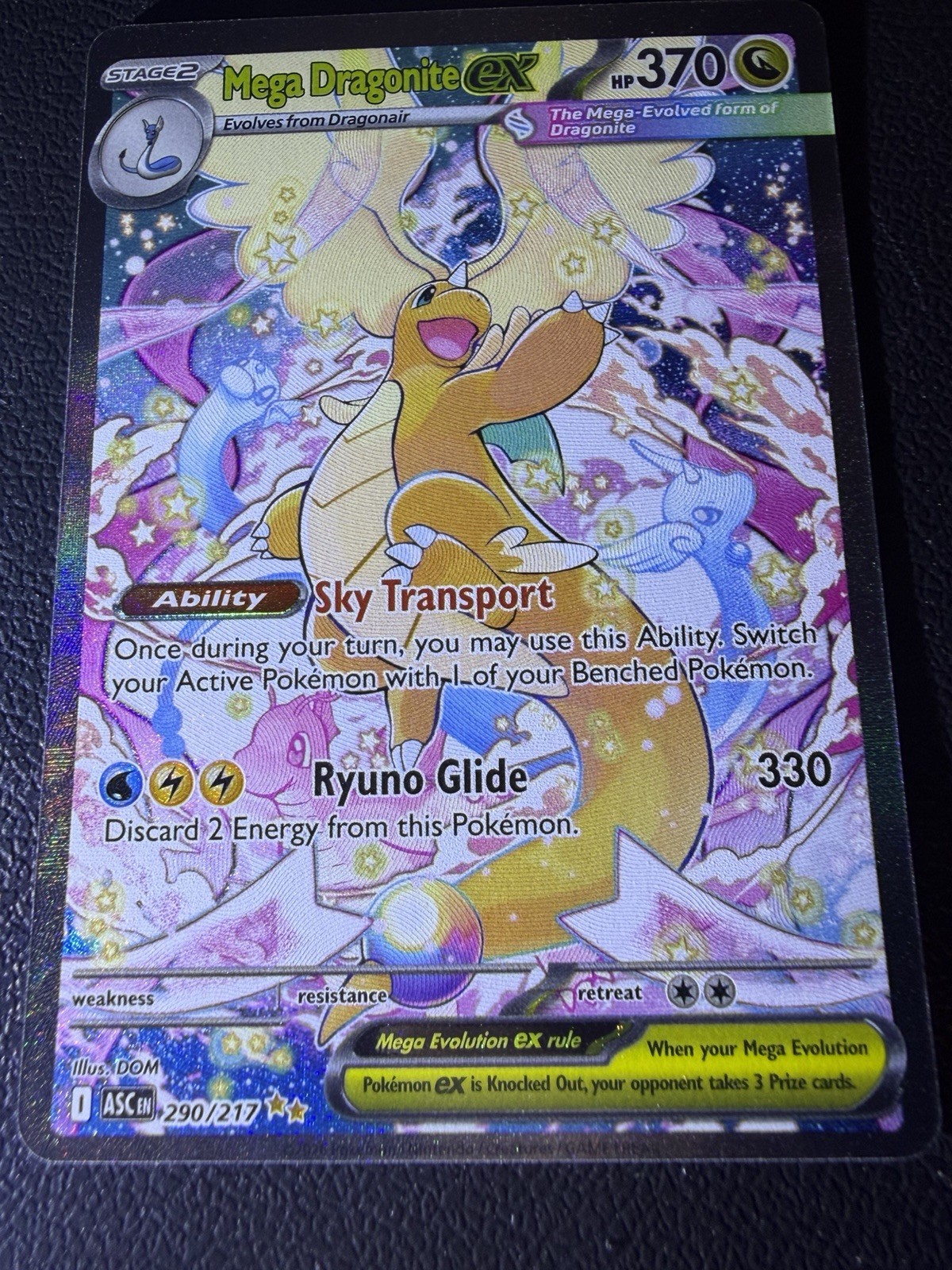 Mega Dragonite EX 290/217 Pokémon Ascended Heroes Special Illustration Rare Holo