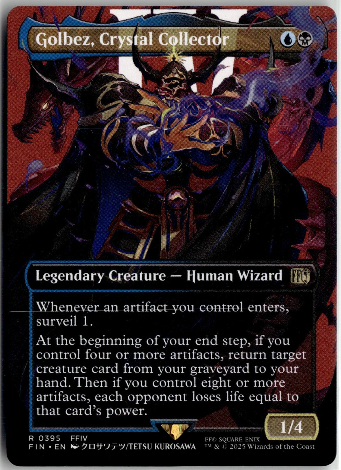 Golbez Crystal Collector 0395 Borderless Final Fantasy FF MTG Magic Card NM