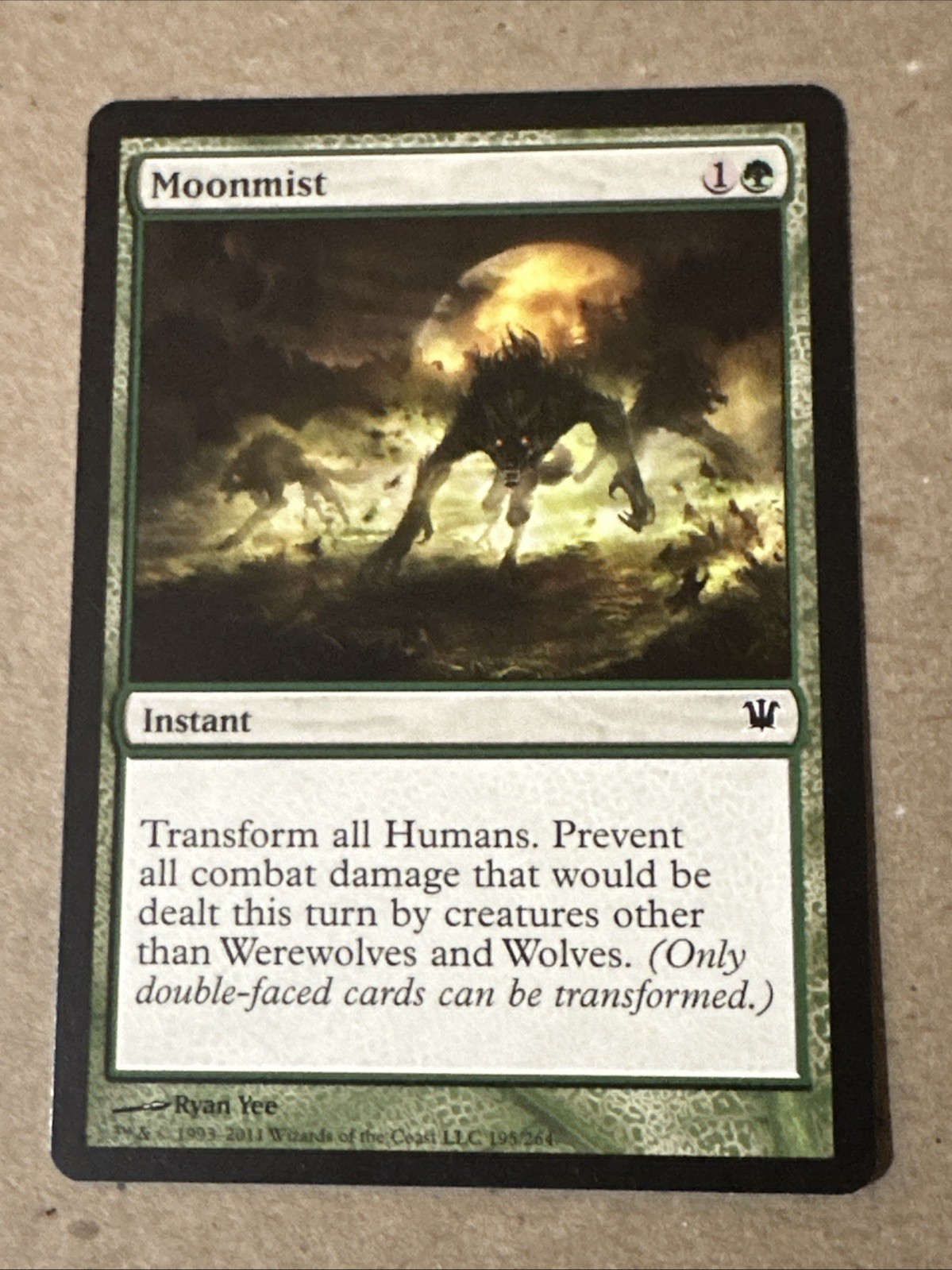Moonmist X1 Innistrad Ex Condition See Pics Front Back English