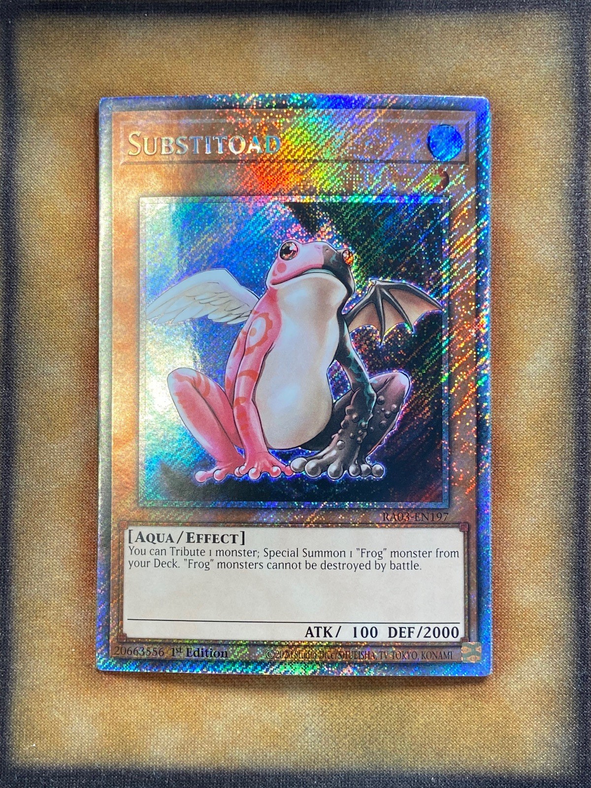 Yugioh Substitoad RA03-EN197 Platinum Secret Rare 1st Ed NM