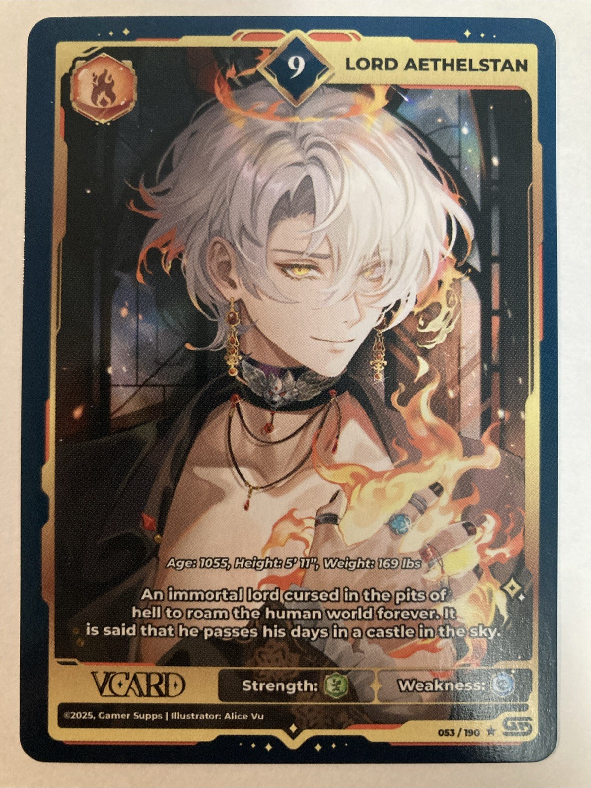 Vcard Rising Star Unlimited Full Art Power 9 Lord Aethelstan 053/190 Regular