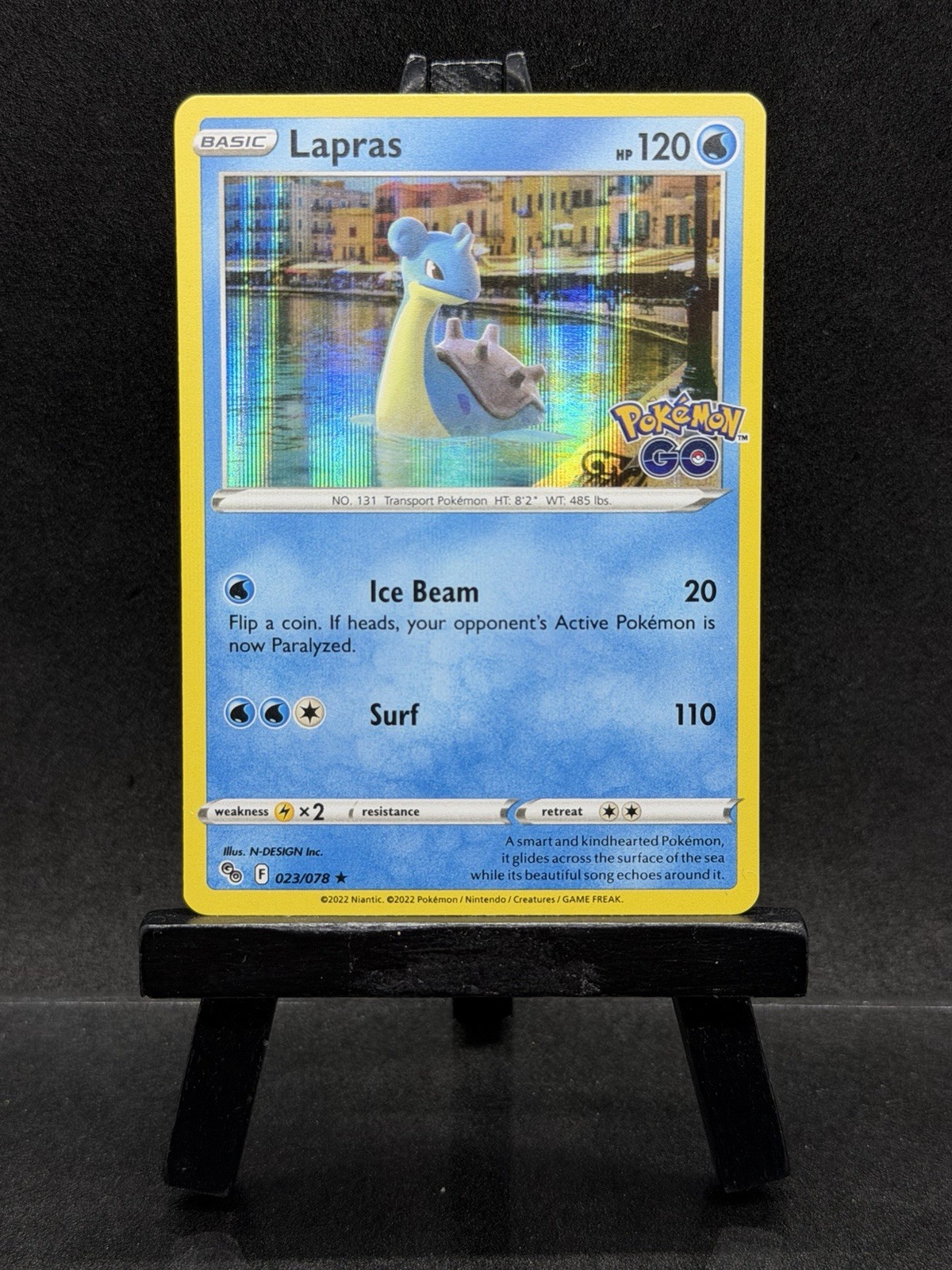 Lapras Holo Rare 023/078 Pokémon GO Stamped
