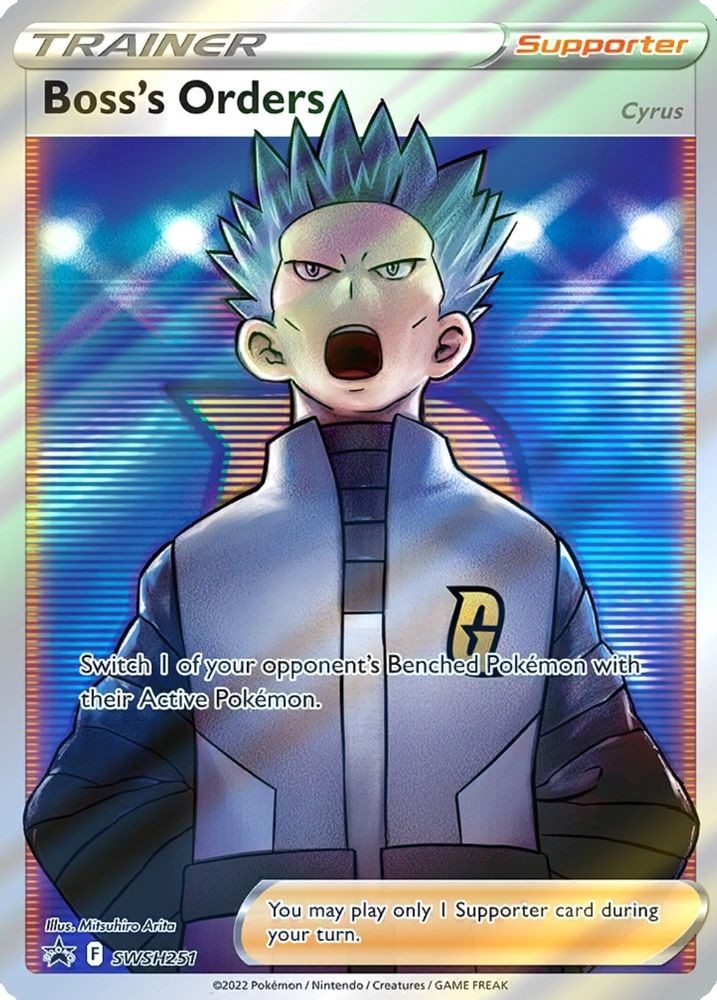 Boss’s Orders (Full Art) SWSH251 Holo Promo Sword & Shield Promo Pokemon NM