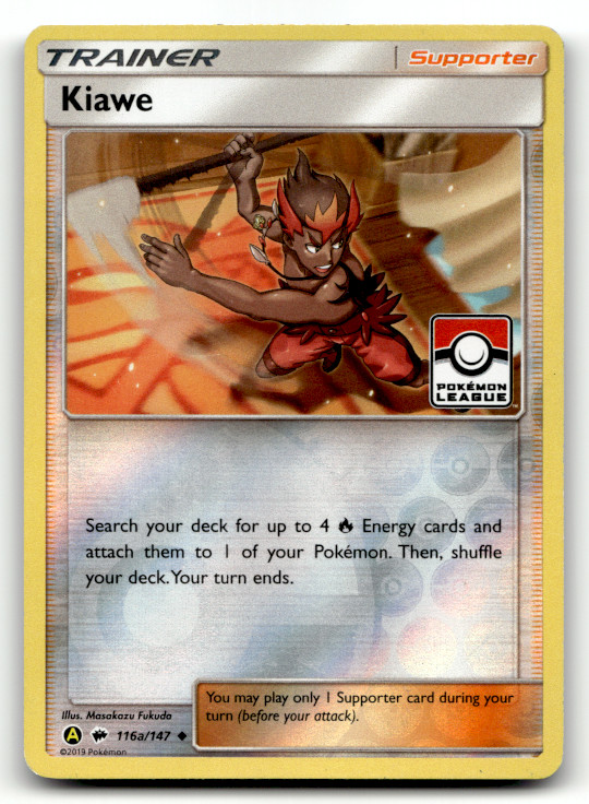 Kiawe – (Pokemon League) 116a/147 Reverse Holo Promo League & Championship Card